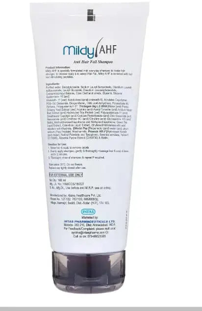 Mildy AHF Anti-Hair Fall Shampoo – 100ml | Strengthens Hair & Reduces Hair Fall V2deliver.com