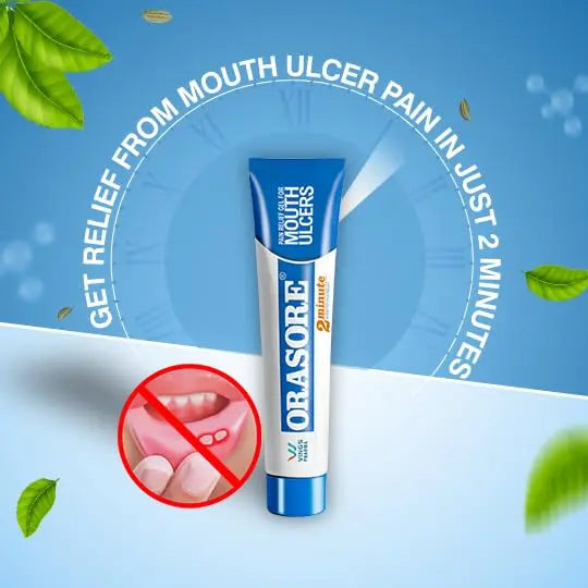 Orasore Mouth Ulcer Gel (Pack of 2) | Fast & Targeted Relief from Mouth Ulcers, Pain, Burning & Inflammation