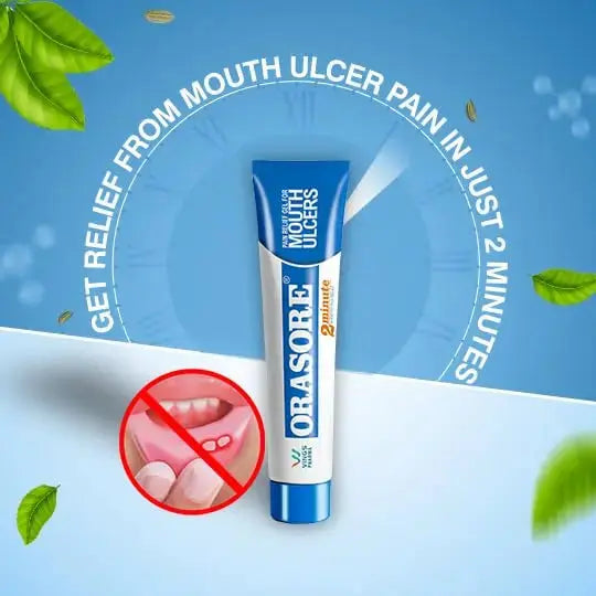 Orasore Mouth Ulcer Gel (Pack of 2) | Fast & Targeted Relief from Mouth Ulcers, Pain, Burning & Inflammation V2deliver.com