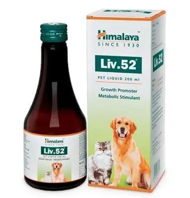 Himalaya Liv.52 Pet Liquid 200ml | Liver Tonic for Dogs & Cats | Growth & Appetite Booster | Herbal Veterinary Formula