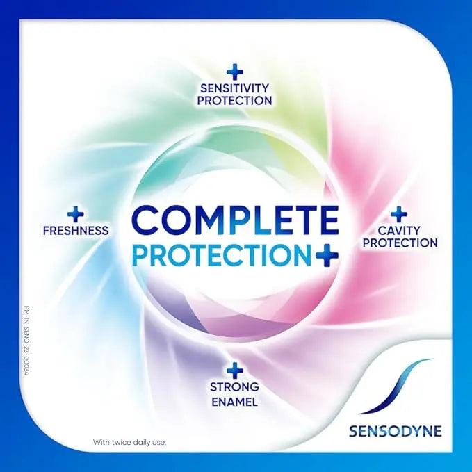 Sensodyne Complete Protection+ Mouthwash – 100ml (Pack of 2) | All-in-One Mouthwash for Sensitivity Relief, Strong Teeth & Fresh Breath