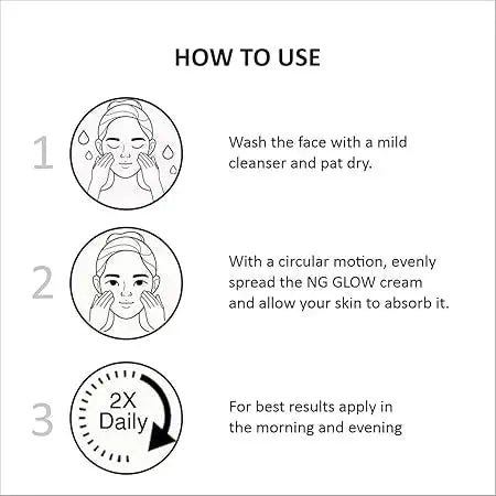 NG Glow Cream for Dark & Age Spots β 20gm (Pack of 2) | Skin Brightening & Spot Reduction | Glowing & Even-Toned Skin V2deliver.com