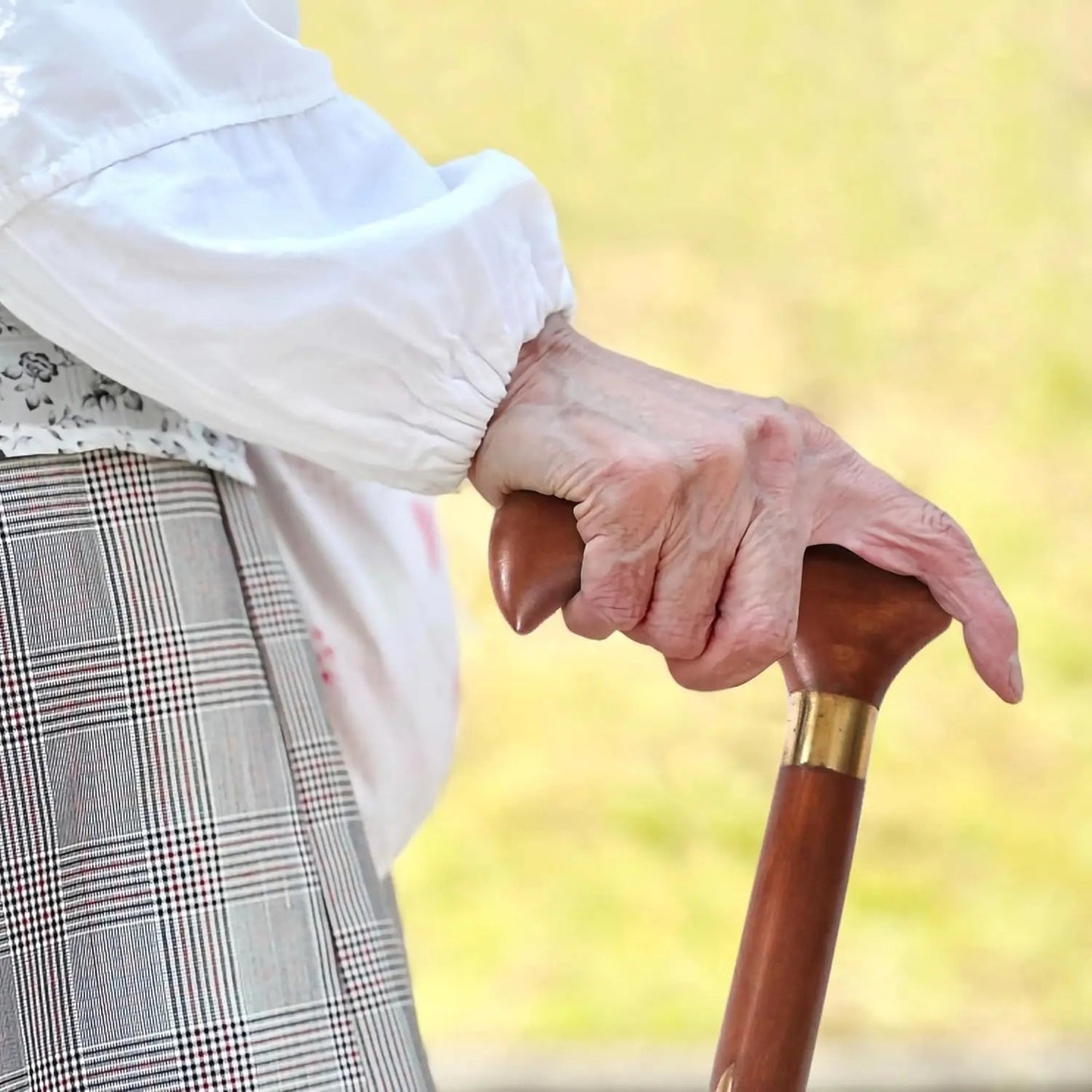 Walking Stick for Seniors | Orthopedic Cane with Rubber Tip | Handcrafted Mobility Support