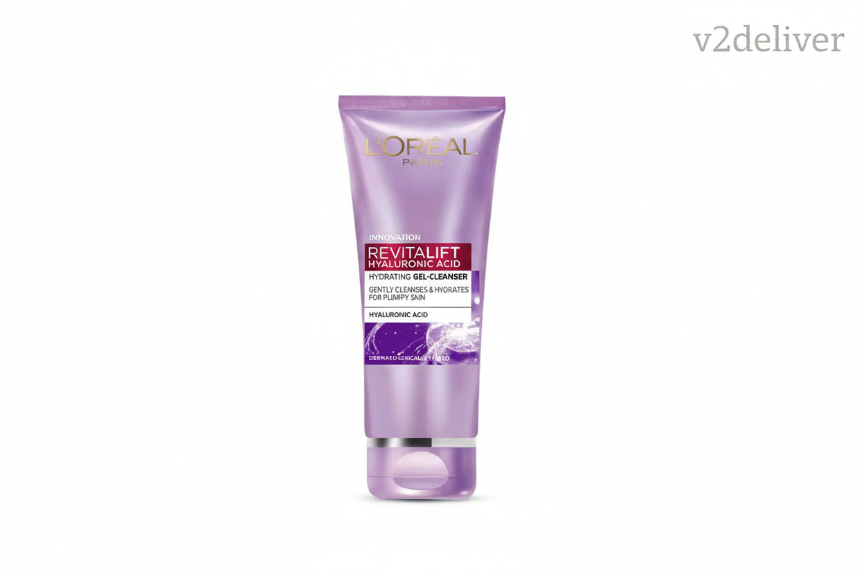 L’Oréal Paris Revitalift Hyaluronic Acid Hydrating Gel Cleanser – 50 ml | Gentle Gel Face Wash for Hydration & Radiance V2deliver.com