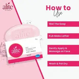 Alite Fight Body Acne Soap 75g (Pack of 4) – Instant Microbial Action for Clear, Smooth Skin