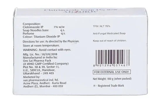 Abzorb Antifungal Soap Bar 100gm (Pack of 2) – Clotrimazole Soap for Ringworm, Jock Itch & Athlete’s Foot