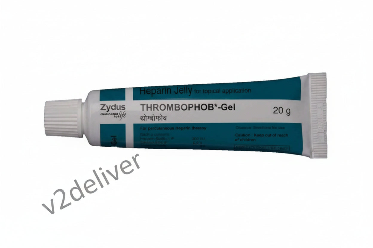 Zydus Thrombophob Gel 30gm | Heparin Sodium Topical Gel for Bruises, Swelling & Thrombosis Relief V2deliver.com