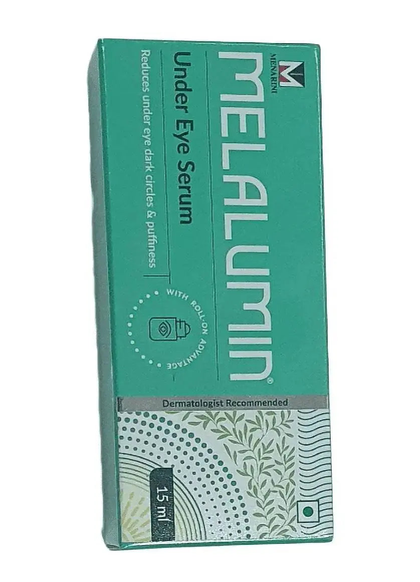 Melalumin Under Eye Serum 15 ml | Reduces Dark Circles, Puffiness & Fine Lines | Roll-On Applicator V2deliver.com