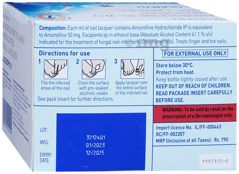 Loceryl Nail Lacquer 2.5ml – Powerful Anti-Fungal Nail Treatment with Amorolfine 5%