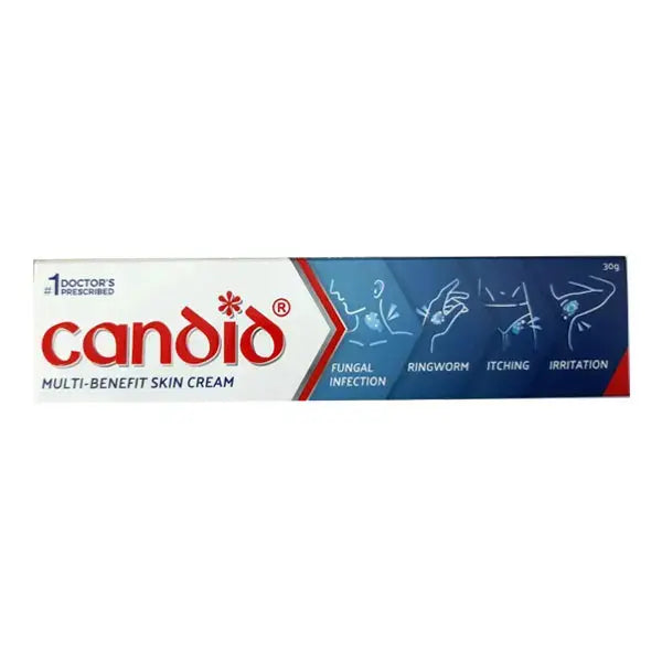 Candid Antifungal Cream 30gm Pack of 2 | Clotrimazole for Skin Fungal Infection, Itching & Rashes V2deliver.com