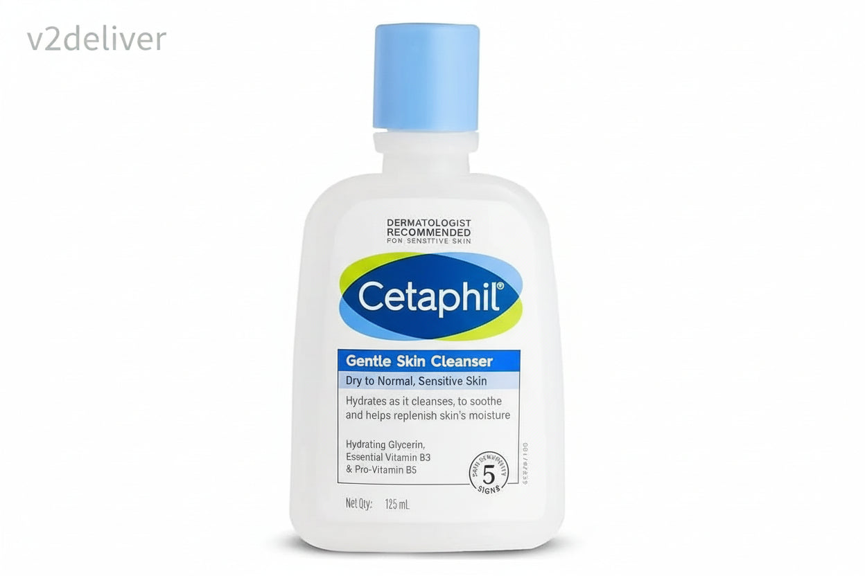 Cetaphil Gentle Skin Cleanser – 125ml | Face Wash for Dry to Normal, Sensitive Skin V2deliver.com