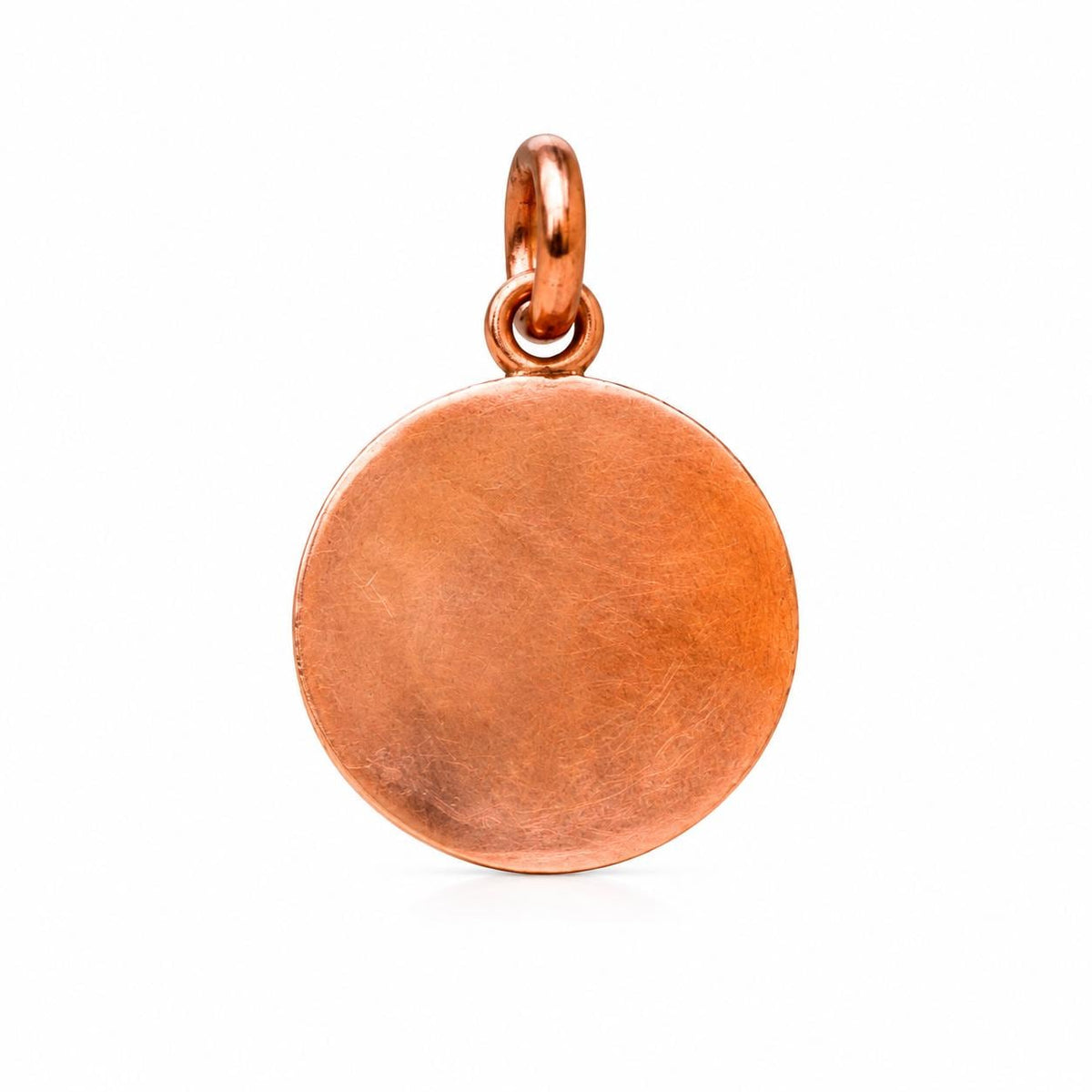 Personalized Copper Disc Pendant Necklace, Minimalist Initial Charm, Artisan Jewelry