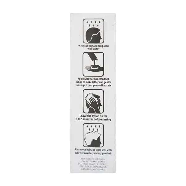 Ketostar Anti-Dandruff Lotion 50ml – Medicated Scalp Treatment with Ketoconazole 2% V2deliver.com