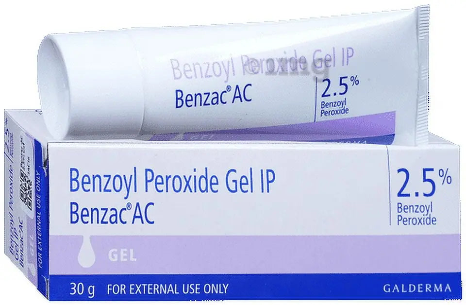 Benzac AC 2.5% Gel – 30g | Benzoyl Peroxide Acne Treatment Gel | Kills Acne-Causing Bacteria & Clears Pimples