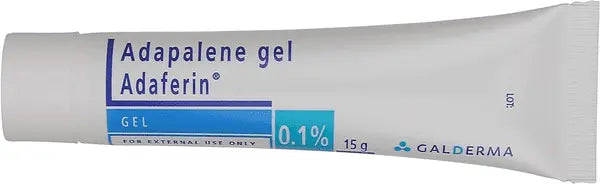 Adaferin Adapalene Gel 0.1% – 15g (Pack of 2) | Retinoid Acne Treatment for Face, Blackheads & Clogged Pores