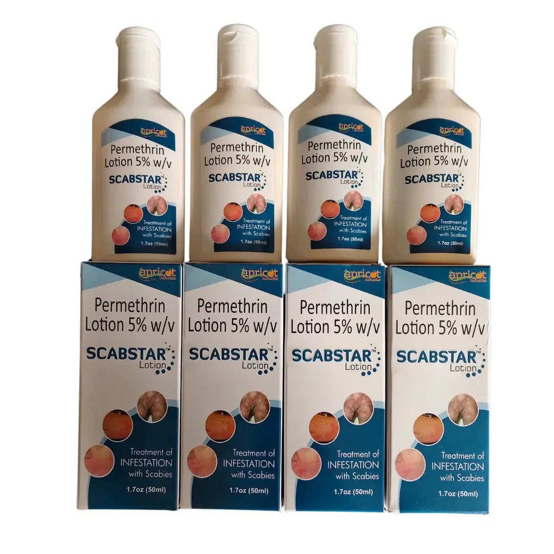 Scabstar Permethrin Cream for scabies 50ml (Pack of 4) V2deliver.com