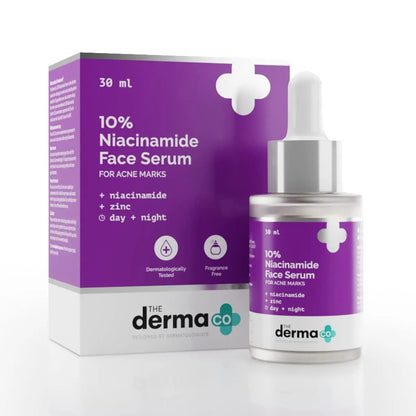 The Derma Co. 10% Niacinamide Face Serum – 30ml | Acne Marks & Oil Control Serum for Oily, Acne-Prone Skin