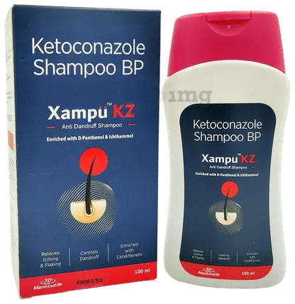 Xampu KZ Anti Dandruff Shampoo 100ml – Herbal Formula for Flake-Free, Healthy Scalp V2deliver.com