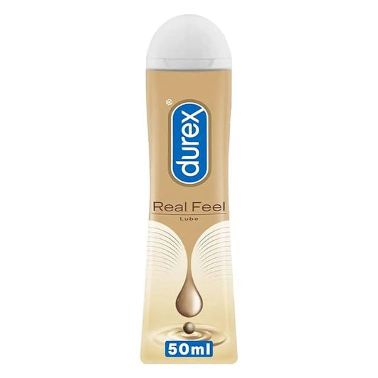 Durex Real Feel Lubricant 50ml (Pack of 2) | Long-Lasting Non-Greasy Silicone-Based Lube