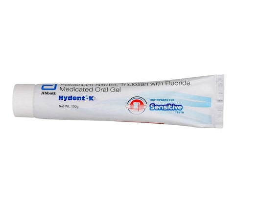 Hydent-K Toothpaste for Sensitive Teeth 100gm | Medicated Oral Gel with Fluoride | Relief from Tooth Sensitivity & Cavity Protection
