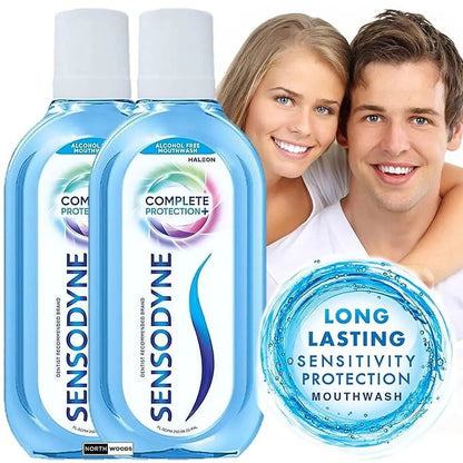 Sensodyne Complete Protection+ Mouthwash – 100ml (Pack of 2) | All-in-One Mouthwash for Sensitivity Relief, Strong Teeth & Fresh Breath