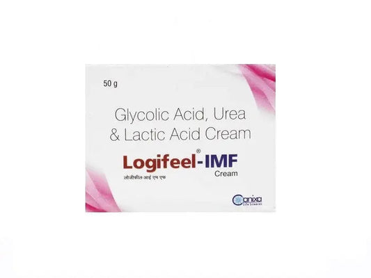 Logifeel IMF Cream 50g – Glycolic Acid, Urea & Lactic Acid Moisturizing Formula (Pack of 1)