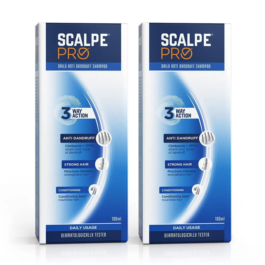 Scalpe Pro Daily Anti-Dandruff Shampoo with Conditioning Base – 100ml x 2 | For Strong, Smooth & Dandruff-Free Hair
