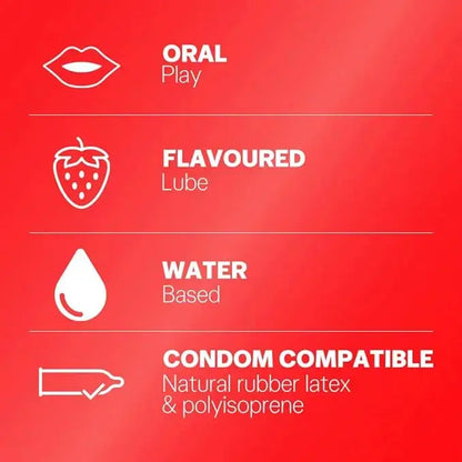 Durex Play Saucy Strawberry Lubricant Gel 50ml | Flavoured Intimate Gel for Smooth & Pleasurable Experience V2deliver.com