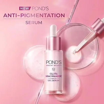 POND'S Anti-Pigmentation Serum 28ml | 12% Gluta-Niacinamide Complex | Reduces Pigmentation from Day 7 | Bright & Flawless Skin