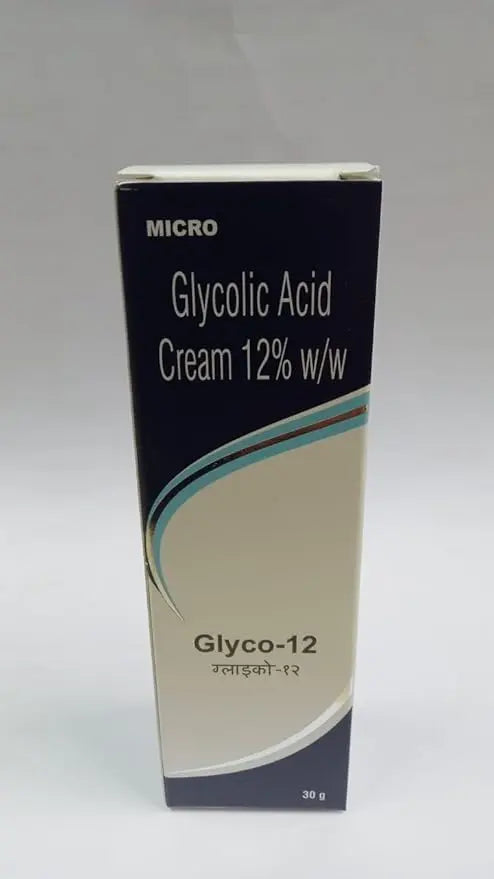 Glyco-12 Cream 30gm (Pack of 2) | Glycolic Acid Skin Cream for Dark Spots, Pigmentation & Acne Scars