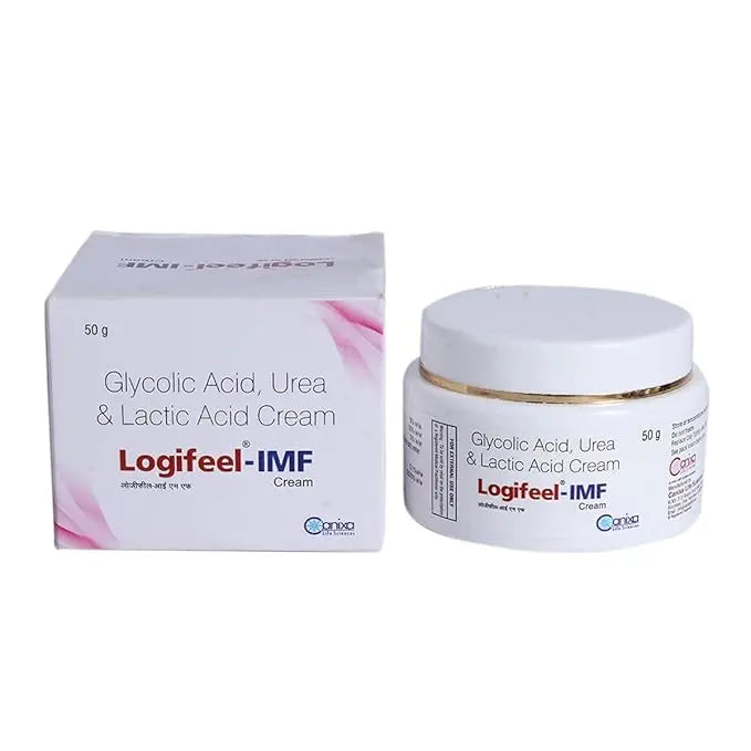 Logifeel IMF Cream 50g – Glycolic Acid, Urea & Lactic Acid Moisturizing Formula (Pack of 1)