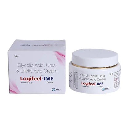 Logifeel IMF Cream 50g – Glycolic Acid, Urea & Lactic Acid Moisturizing Formula (Pack of 1)