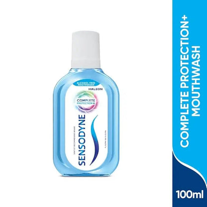 Sensodyne Complete Protection+ Mouthwash – 100ml (Pack of 2) | All-in-One Mouthwash for Sensitivity Relief, Strong Teeth & Fresh Breath