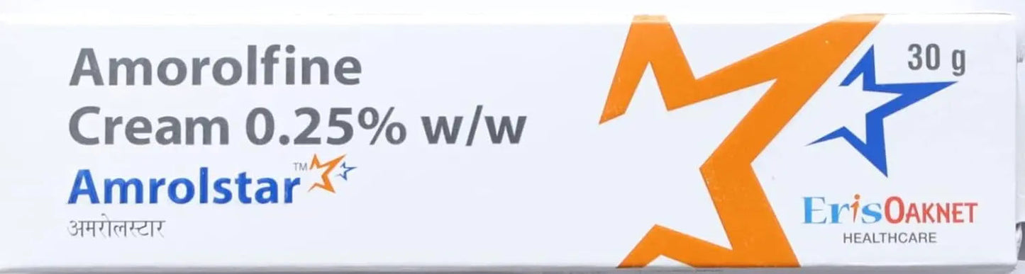 Amrolstar Cream 30g | Anti-Fungal Cream with Amorolfine for Fungal Skin Infections