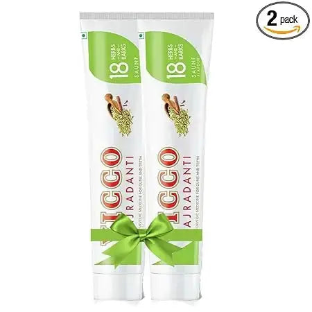 Vicco Vajradanti Saunf Flavour Toothpaste 160g (Pack of 2) – Ayurvedic Herbal Toothpaste for Strong Teeth & Fresh Breath V2deliver.com
