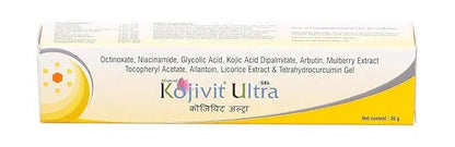 Kojivit Ultra Gel 30gm | Skin Brightening & Anti-Pigmentation Gel with Kojic Acid, Arbutin, Mulberry Extract