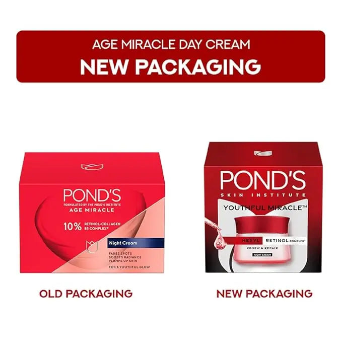 Ponds Age Miracle Night Cream 50ml – Anti Wrinkle & Night Moisturizer for Face