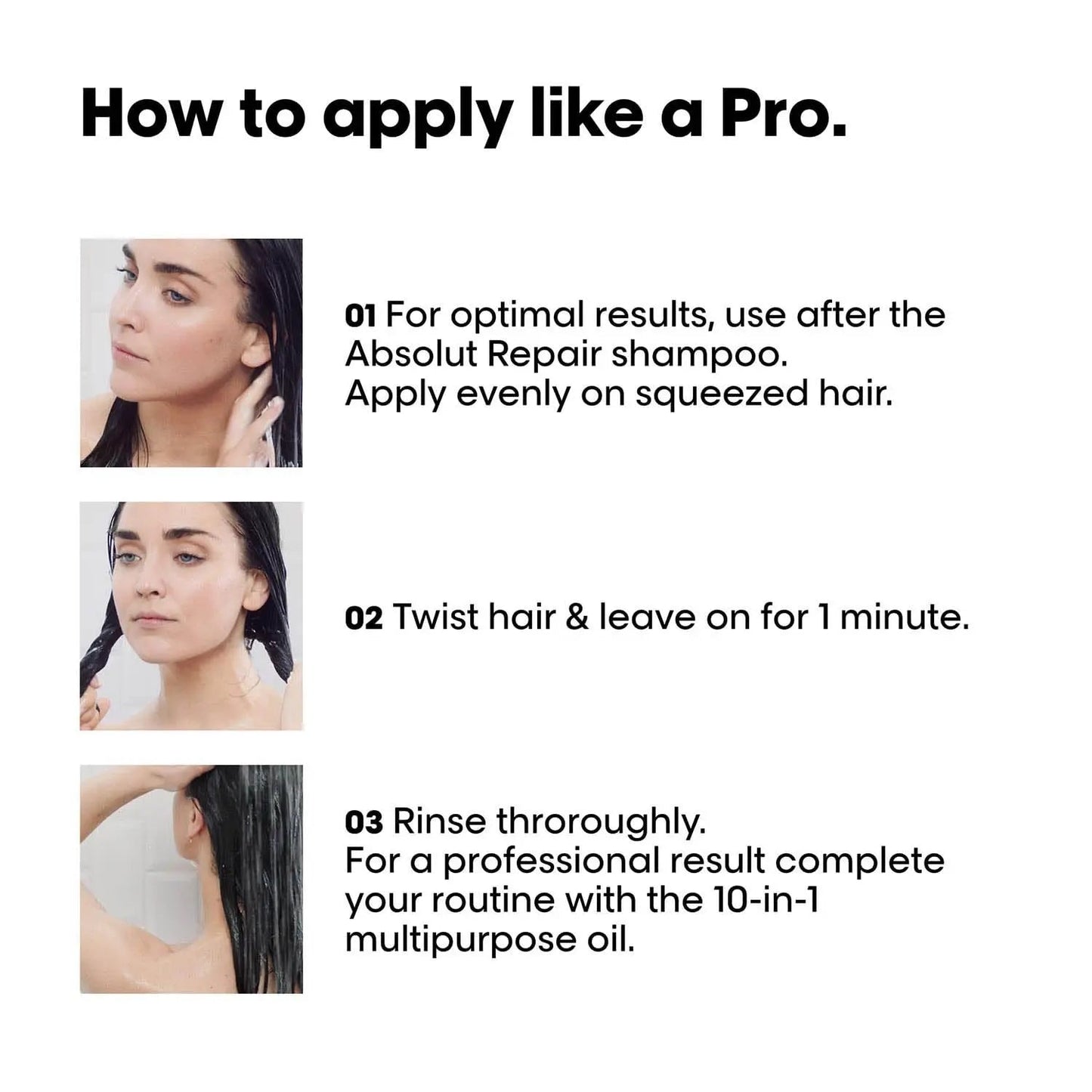 L'Oreal Professionnel Absolut Repair Shampoo 300ml & Hair Mask 250g – Intense Repair Combo for Damaged Hair