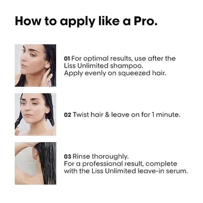 L’Oréal Professionnel Série Expert Liss Unlimited Mask 250 ml | Pro‑Keratin Smoothing Hair Mask for Frizzy, Unruly Hair