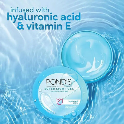 POND'S Super Light Gel Moisturiser 50ml | Oil-Free Hydration with Hyaluronic Acid & Vitamin E