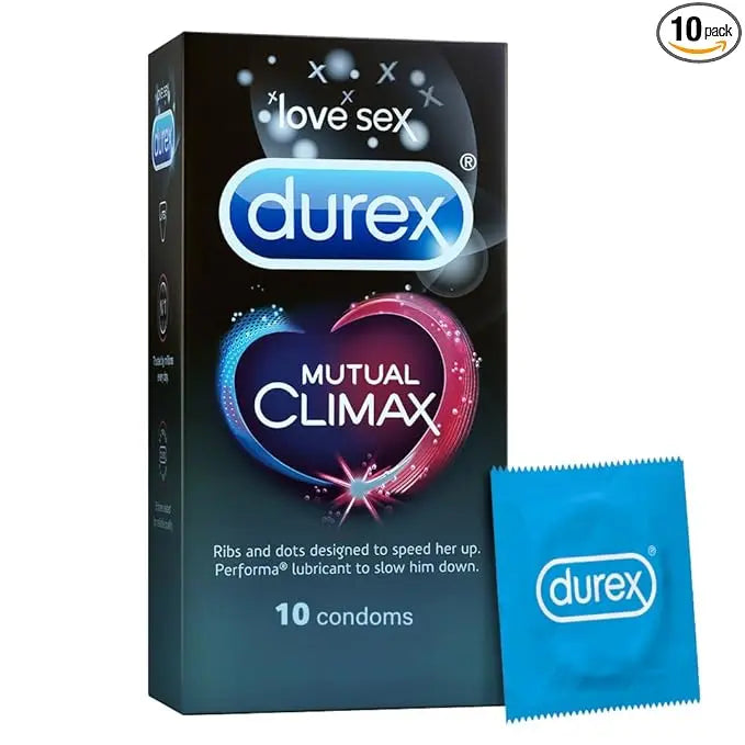 Durex Condoms Pleasure King Combo Pack (30s) | Invisible, Mutual Climax & Extra Time | Long-Lasting, Ultra Thin & Climax Control