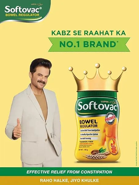 Softovac Bowel Regulator 100g | Ayurvedic Formula for Constipation Relief & Regular Bowel Movement