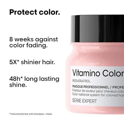 L'Oréal Professionnel Vitamino Color Hair Mask 250g | Serie Expert | With Resveratrol for Color Protection & Shine