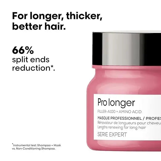 Loreal pro longer Mask 8.5 Fl Oz | Length Renewing Mask with Filler A‑100 & Amino Acids | For Thin & Fine Hair
