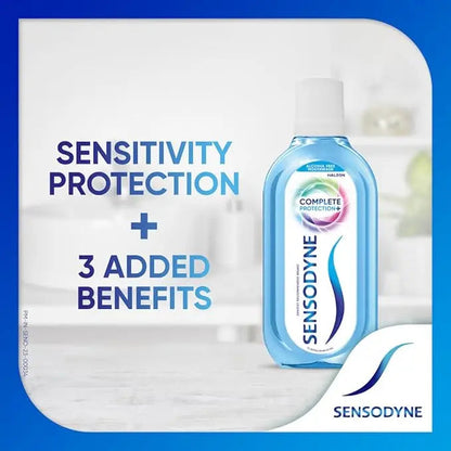 Sensodyne Complete Protection+ Mouthwash – 100ml (Pack of 2) | All-in-One Mouthwash for Sensitivity Relief, Strong Teeth & Fresh Breath