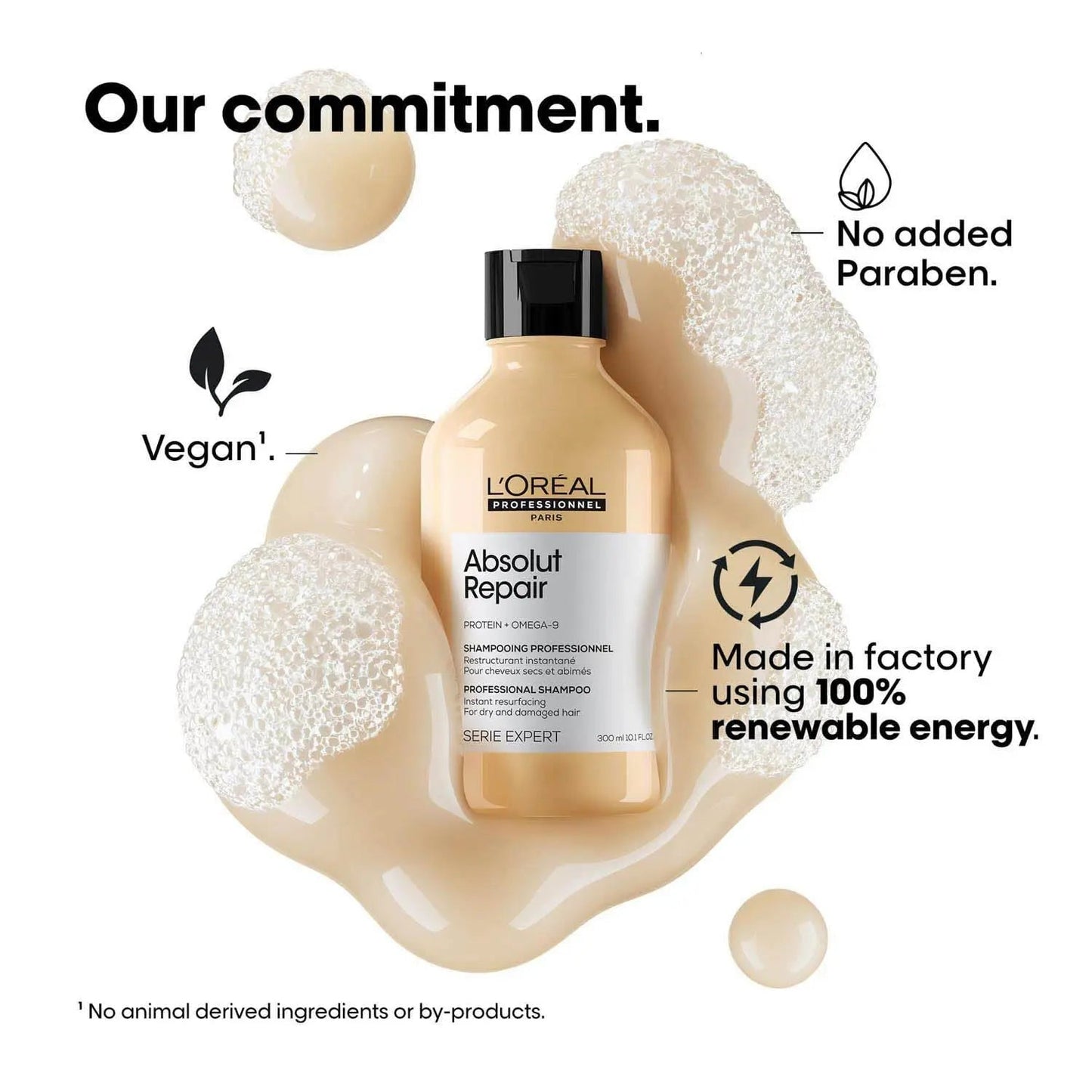 L’Oréal Professionnel Série Expert Absolut Repair Gold Quinoa + Protein Shampoo 300 ml | Repair & Shine for Damaged Hair