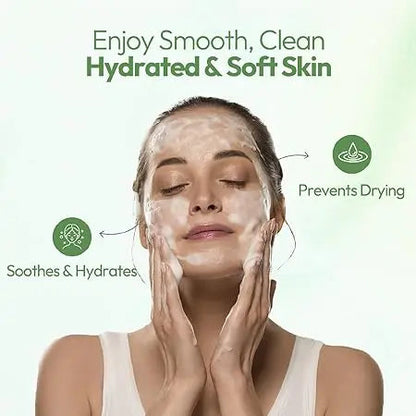 Himalaya Aloe Vera Face Wash 50ml | Herbal Moisturizing Cleanser with Cucumber & Vitamin E | Soap-Free Hydrating Skincare