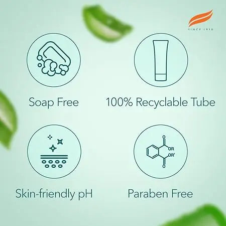 Himalaya Aloe Vera Face Wash 50ml | Herbal Moisturizing Cleanser with Cucumber & Vitamin E | Soap-Free Hydrating Skincare