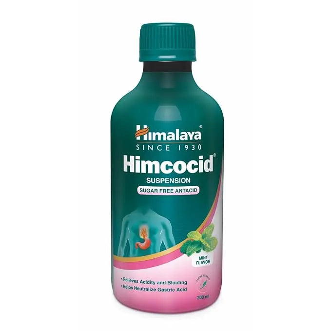Himalaya Himcocid Sugar-Free Suspension – Mint 200ml | Antacid for Acidity, Gas & Indigestion Relief