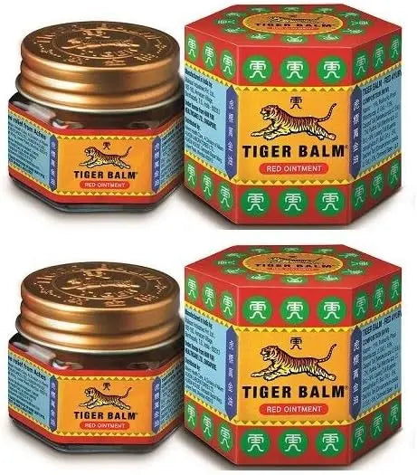 Red Tiger Balm (Pack of 2) | Herbal Pain Relief Balm for Headache, Muscle & Joint Pain